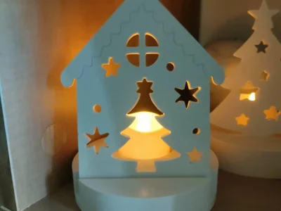Décors maison sapin en résine minérale